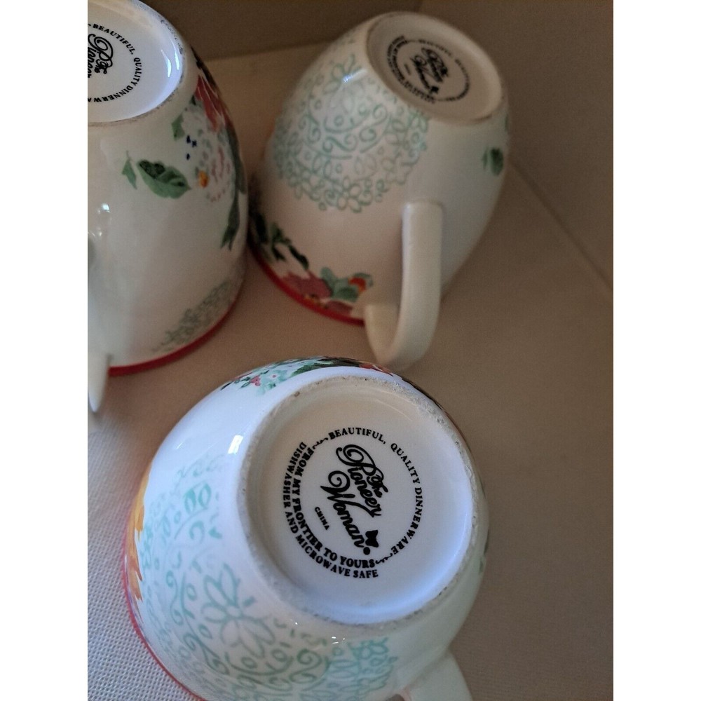 Pioner Woman Red Rim Cups - Picture 5 of 7